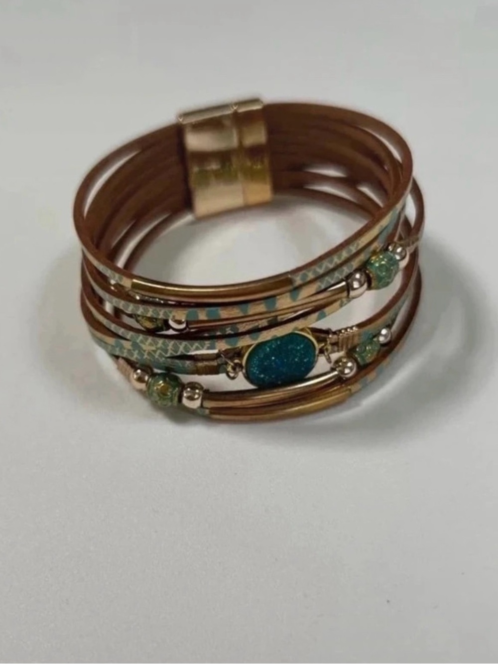 Multi-Strand Turquoise Accent Women's Bracelet